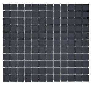 Mozaik pločica Quadrat Uni AT 891 (32,6 x 30 cm, Crne boje, Mat)