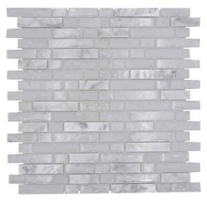Mozaik pločica Verbund Crystal Mix XIC V1311 (29,8 x 30,5 cm, Bijele boje, Sjaj)