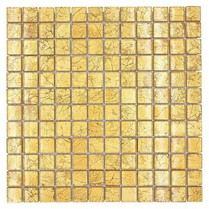 Mozaik pločica Quadrat Crystal Uni XCM 8GO15 (30 x 30 cm, Zlatne boje, Sjaj)