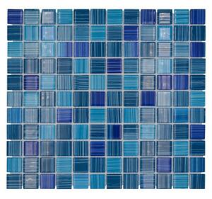 Mozaik pločica Quadrat Crystal CM 4285 (32,7 x 30,2 cm, Plave boje, Sjaj)