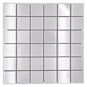 Mozaik pločica Quadrat Uni CD 102 (29,8 x 29,8 cm, Bijele boje, Sjaj)
