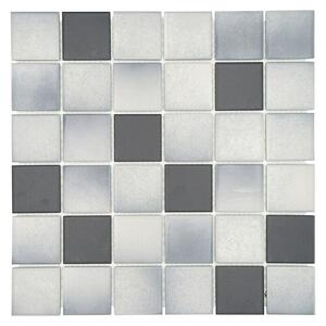 Mozaik pločica Quadrat Mix CD 212 (30,6 x 30,6 cm, Bijelo-sive boje, Mat)