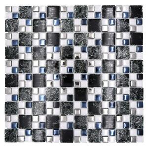 Mozaik pločica Crystal Mix XIC K1499 (33,8 x 33,8 cm, Crne boje, Sjaj)