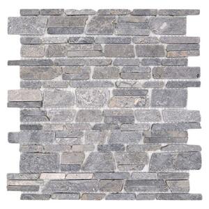 Mozaik pločica MOS BRICK 230 (30,5 x 30,5 cm, Sive boje, Mat)