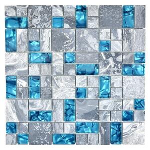 Mozaik pločica Crystal Mix XCM MC589 (30 x 30 cm, Sive boje, Sjaj)