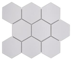 Mozaik pločica Hexagon Uni HX 105 (25,6 x 29,55 cm, Bijele boje, Mat)