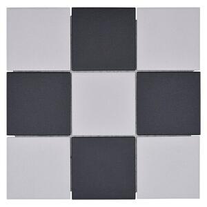 Mozaik pločica Quadrat RAT 148 (29,8 x 29,8 cm, Crno-bijele boje, Mat)
