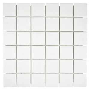 Mozaik pločica Quadrat Uni SAT 302 (29,8 x 29,8 cm, Bijele boje, Mat)