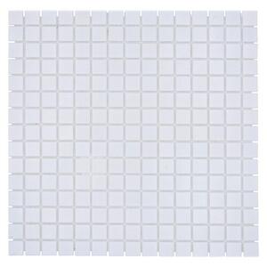 Mozaik pločica Quadrat Crystal Uni GM A 11P (32,7 x 30,5 cm, Bijele boje, Sjaj)