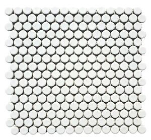 Mozaik pločica Knopf Uni 110N (30,5 x 32 cm, Bijele boje, Mat)