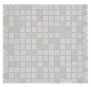 Mozaik pločica Quadrat Mix GM A 112 (32,7 x 30,5 cm, Bijele boje, Mat)
