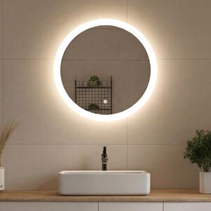 Okruglo LED osvetljeno ogledalo za kupatilo 60 cm s Dual color, Dodirni prekidač