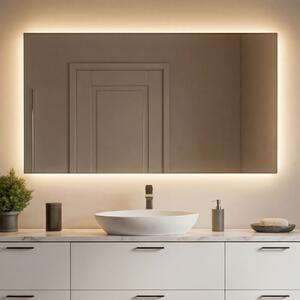 Ogledalo s LED rasvjetom 120x70cm s hladnim LED svjetlom 7000K, toplim svjetlom 3000K ili neutralnim svjetlom 4500K