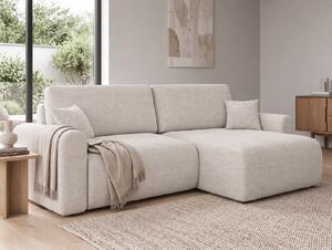 Razvlačna dvostrana kutna garnitura u L NORDEN PAROS 250x140 cm, krem