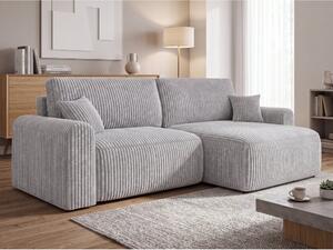 Razvlačna obostrana kutna garnitura NORDEN TILIA 250x140 cm, svijetlosiva