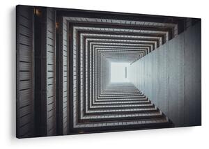 Slika - Pogled iz unutrašnjosti zgrade (90x60 cm)