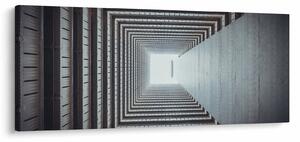 Slika - Pogled iz unutrašnjosti zgrade (120x50 cm)