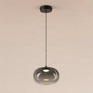 Milagro Lighting Vaso LED viseća lampa, dimno siva, Ø 18 cm, staklo, Sivo, Dnevni boravak/blagovaonica, Staklo
