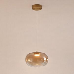 Milagro Lighting Vaso LED viseća lampa, jantar, Ø 18 cm, staklo, Bež, Dnevni boravak/blagovaonica, Staklo