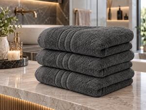 Ručnik Comfort 70 x 140 cm tamno siva, 100% pamuk