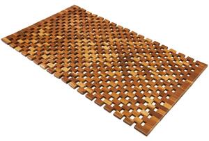Kupaonska prostirka CUBE, bagremovo drvo, 80x50x1 cm, smeđa Casaria