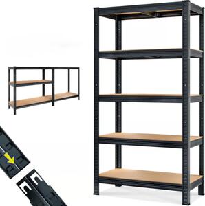 Regal s visokom nosivošću HEAVY, max. 875 kg, 90x40x180 cm, crna Jurhan
