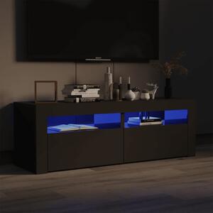VidaXL TV ormarić s LED svjetlima visoki sjaj sivi 120 x 35 x 40 cm