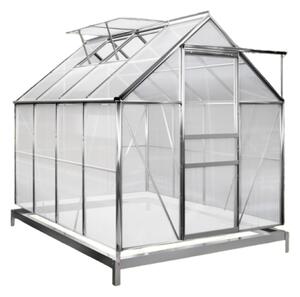 Vrtni staklenik od polikarbonata s postoljem M4, 250x190x195 cm, proziran Gardebruk