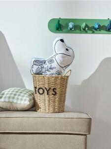 Sinsay - Pletena kutija za pohranu s ručkama i natpisom "Toys"