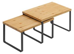 Set bambusovih organizatora CEZAR, 2 kom, smeđa/crna SongmicsHome