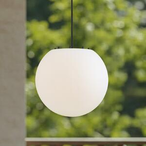 Lindby vanjska viseća svjetiljka Alea, bijela, plastika, Ø 38 cm, prigušiva, Bijela, Plastika