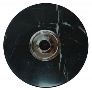 Samostojeća vješalica za kapute Mramor, s mramornom bazom, 53x180x53 cm, crna
