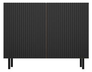 Shannan MIX Kama 2 komoda (ravni uzorak), 78x100x40 cm, hrast-crna