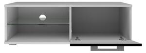 Drohmo Sandy MIX TV stalak, bijeli, 100x36x40 cm, sjajni crni