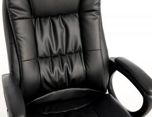 Okretna uredska stolica, IDOL, umjetna koža, 50x119x52 cm, crno - roza