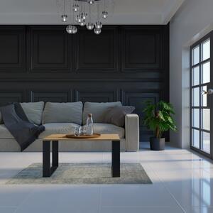 Moderni stolić za kavu Riano MIX Salon Loft, 50x90x58 cm, hrast-crni