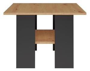 Shannan MIX Moderni stolić za kavu, 45x60x60 cm, hrast-crni