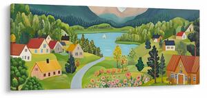 Slika - Selo u planinama (120x50 cm)
