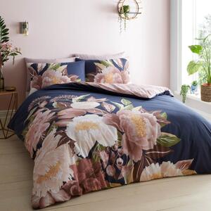 Plavo-roza posteljina 200x135 cm Opulent Floral - Catherine Lansfield
