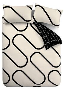 Crno-bež posteljina 200x135 cm Linear Curve - Catherine Lansfield