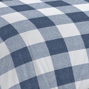 Bijelo-plava posteljina 200x200 cm Bold Check - Cloudsoft