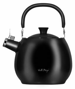 Crno kuhalo za vodu od nehrđajućeg čelika Vialli Design Bolla, 2,5 l