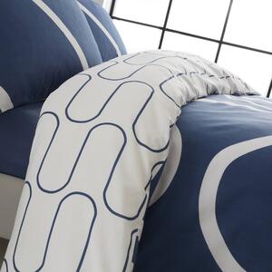 Bijelo-plava posteljina 200x135 cm Linear Curve - Catherine Lansfield