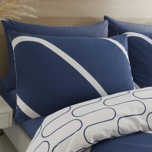 Bijelo-plava posteljina 200x135 cm Linear Curve - Catherine Lansfield