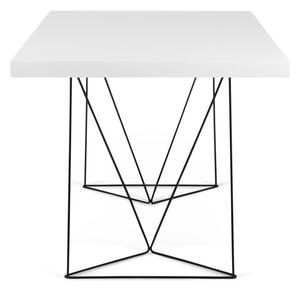 Bijeli blagovaonski stol s metalnim nogama TemaHome Trestle, 90 x 160 cm