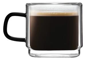 Staklene šalice u setu 2 kom za espresso 80 ml Carbon – Vialli Design