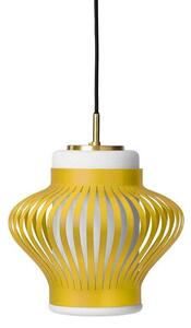 Viseće Svjetiljka Warm Nordic, Opal Lamella, prigušiv, Žuta, Blagovaonica, Metal, Vintage