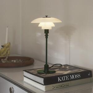 Louis Poulsen PH 2/1 stolna lampa, tamnozelena, Ø 20 cm, Zelena, Dnevni boravak/blagovaonica, Staklo