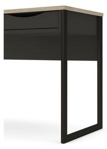 Crni radni stol Tvilum Function Plus, 130 x 48 cm
