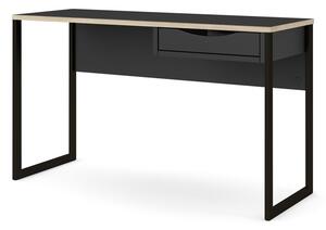 Crni radni stol Tvilum Function Plus, 130 x 48 cm
